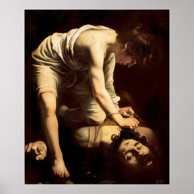 David and Goliath - Caravaggio c.1610 Poster (Front)