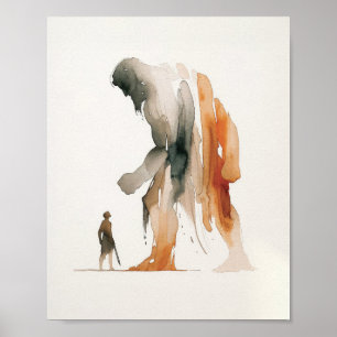 David And Goliath, Digital Print, Jesus Painting, Poster