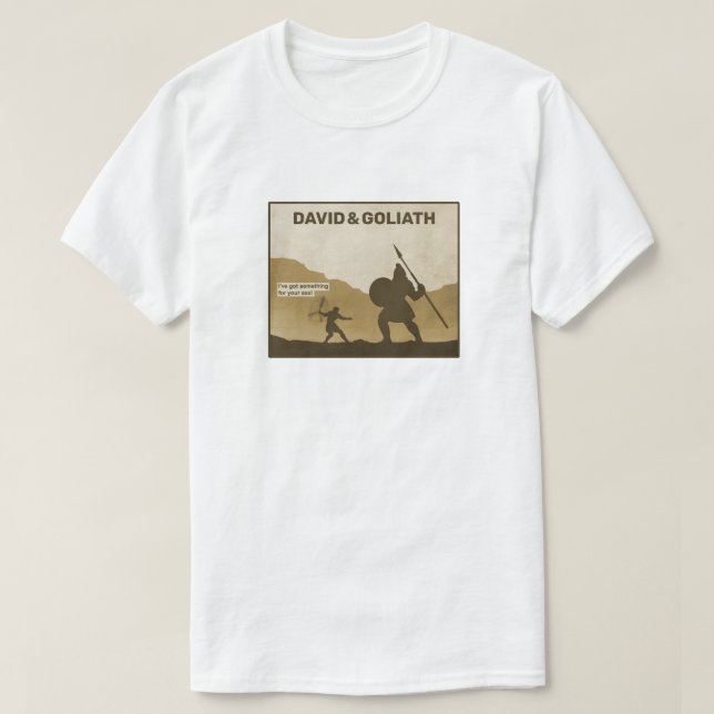 David And Goliath T-Shirt (Design Front)
