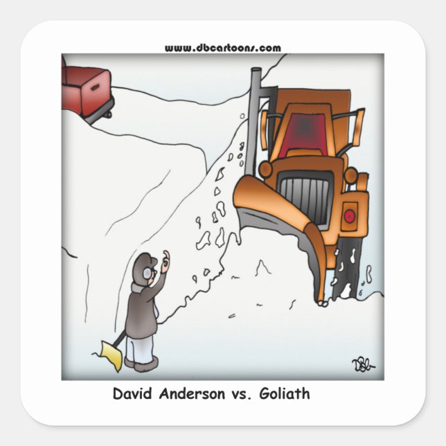 David Anderson vs. Goliath Square Sticker (Front)