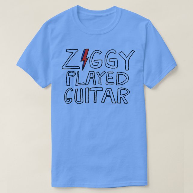 David BowieZiggy Played Guitar Sketch Lyric 630 T-Shirt (Design Front)