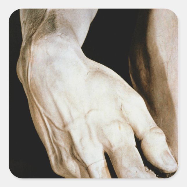 David by Michelangelo Buonarroti , 1501-04 Square Sticker (Front)