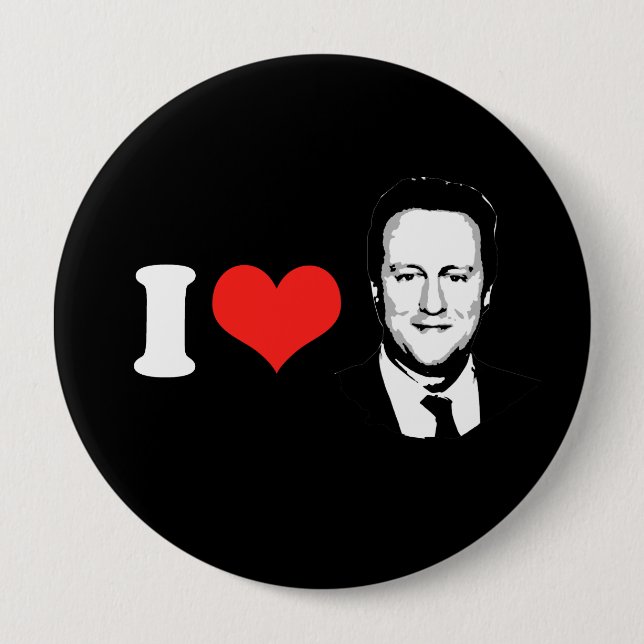 David Cameron 10 Cm Round Badge (Front)