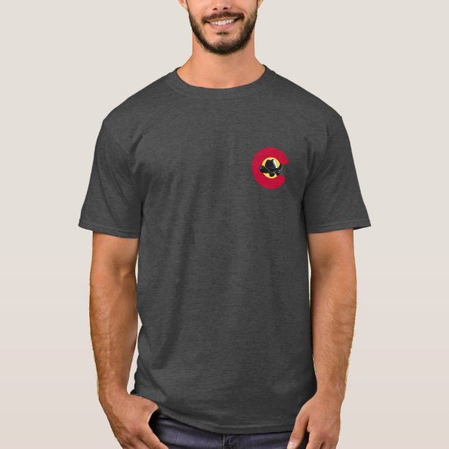 🎶 David Chapa Music – Colorado Flag Pocket Logo T-Shirt (Front)