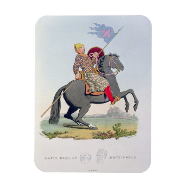 David, Earl of Huntingdon (1084-1153) 1120, engrav Magnet (Vertical)
