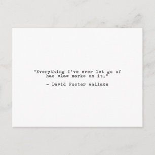 David Foster Wallace Breakup Quote Postcard