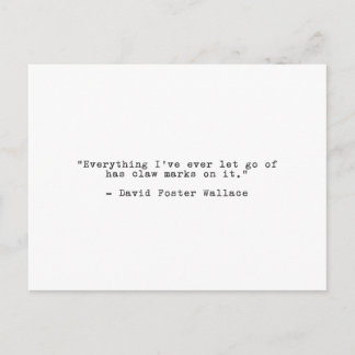 David Foster Wallace Breakup Quote Postcard