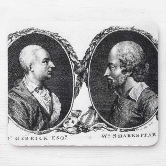 David Garrick and Shakespeare Mouse Pad (Front)