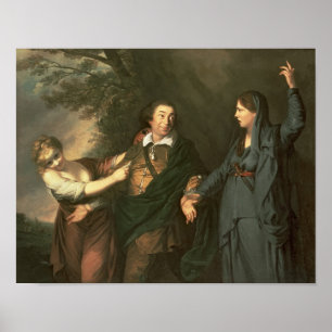 David Garrick  between the Muses of Tragedy Poster