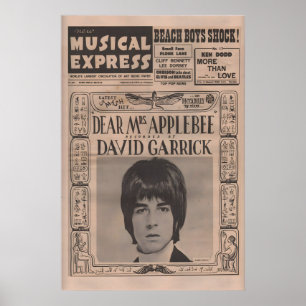 DAVID GARRICK Poster - 1966 original NME Poster