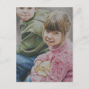 David & Haley Original Art Postcard