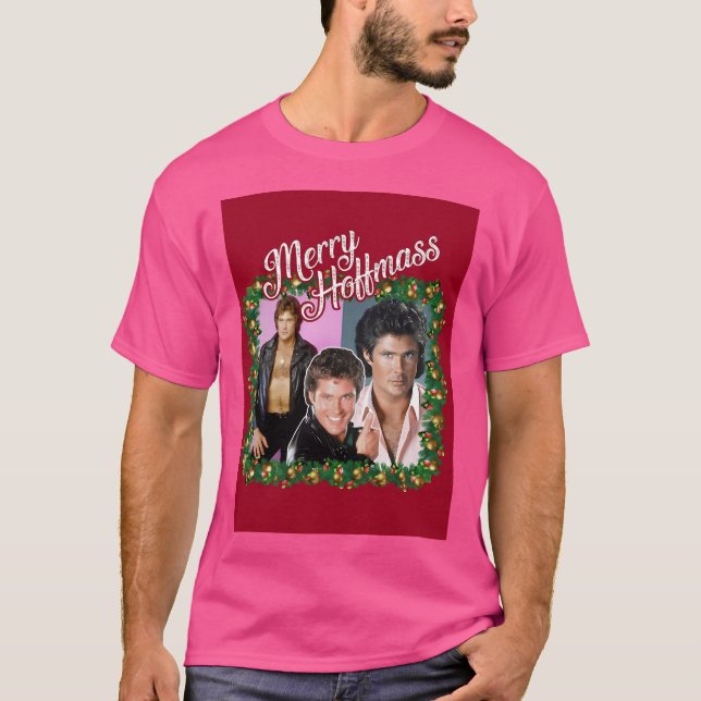 David Hasselhoff Happy Christmas T-Shirt (Front)
