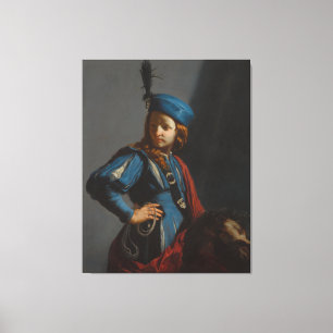David Head Goliath Guido Cagnacci Painting art can Canvas Print