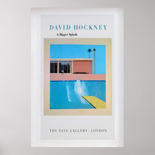 David Hockney 'A Bigger Splash' Vintage Exhibition Poster (Front)