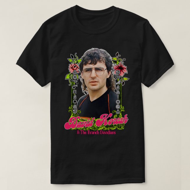 David Koresh Retro Style Design T-Shirt (Design Front)