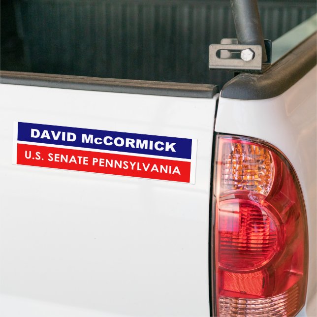 David McCormick US Senate Pennsylvania 2022 Bumper Sticker (On Truck)