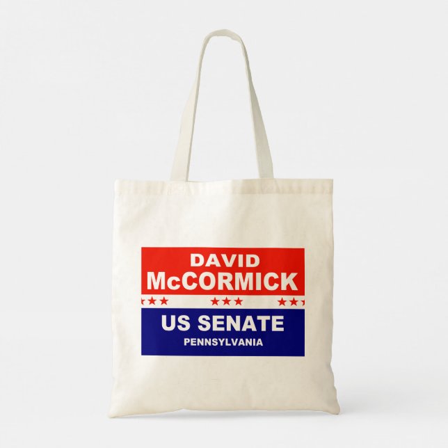 David McCormick US Senate Pennsylvania 2022 Tote Bag (Back)