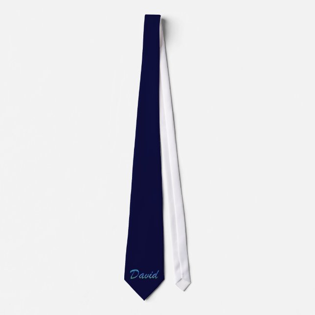 "David" Name-branded Neck-Tie Tie (Front)