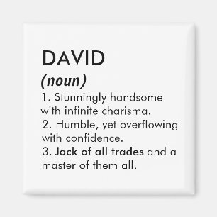 David name, Editable name, Custom name Magnet