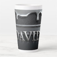 David Name In Liquid Metal Chrome