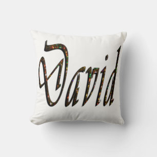 David Name Logo, Cushion