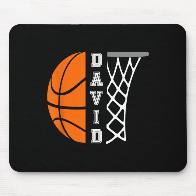 David Name Personalised Basketball Player Graphic  Mouse Pad (Front)