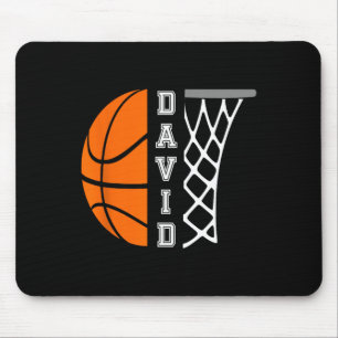 David Name Personalized Basketball Player Graphic  Mouse Pad
