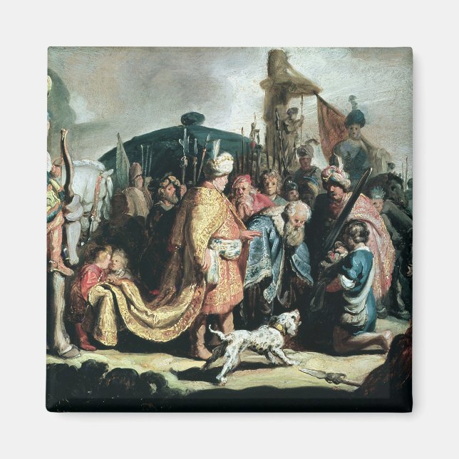 David Offering the Head of Goliath to King Saul Magnet (Front)