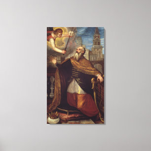 David (oil on panel) canvas print