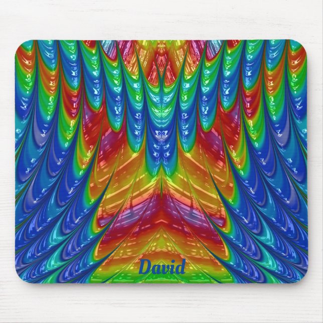 DAVID ~ Pretty 3D Pattern ~ Personalised ~ Mouse Pad (Front)