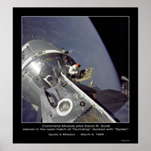 David R. Scott  "Spider" - Apollo 9 Mission Poster