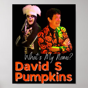 David S Pumpkins Skeleton Funny Skit Men Clothing  Poster