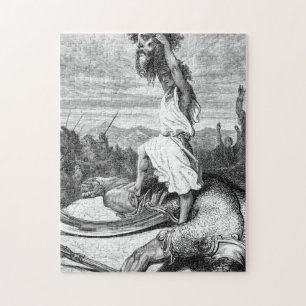 David Slays Goliath From Gustave Dore 1886 Jigsaw Puzzle