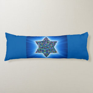 David Star made with Gemstones in All Colours Body Cushion