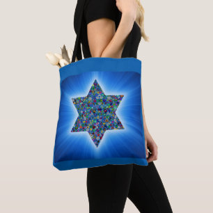 David Star made with Gemstones in All Colours Tote Bag