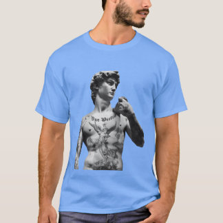 David Statue Covered Withattoosattooed Body girl T-Shirt