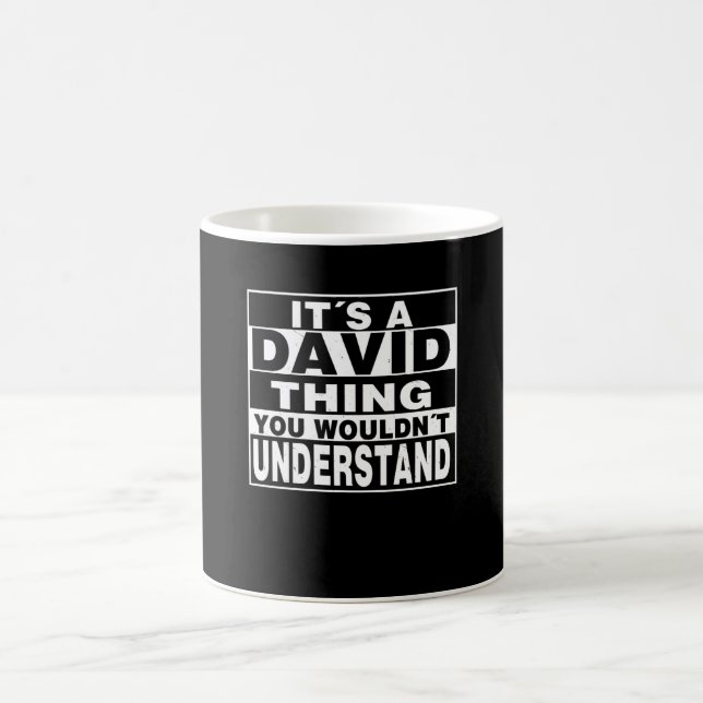 DAVID Surname Personalised Gift Coffee Mug (Center)