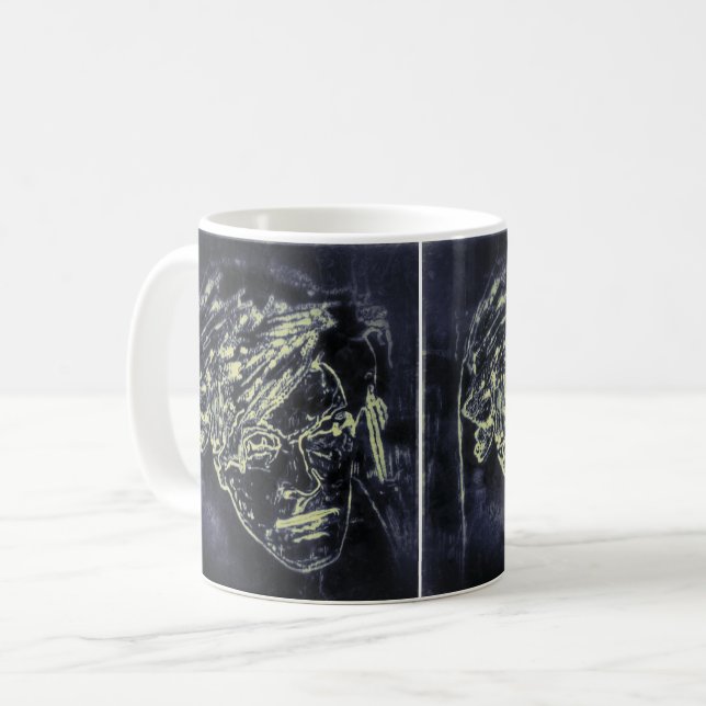 David Sylvian Original Watercolour Mug (Front Left)
