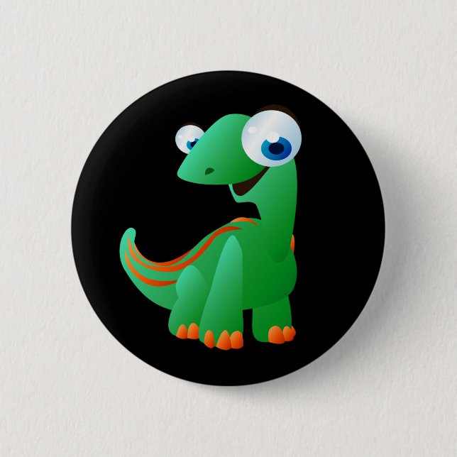 David The Dinosaur 6 Cm Round Badge (Front)