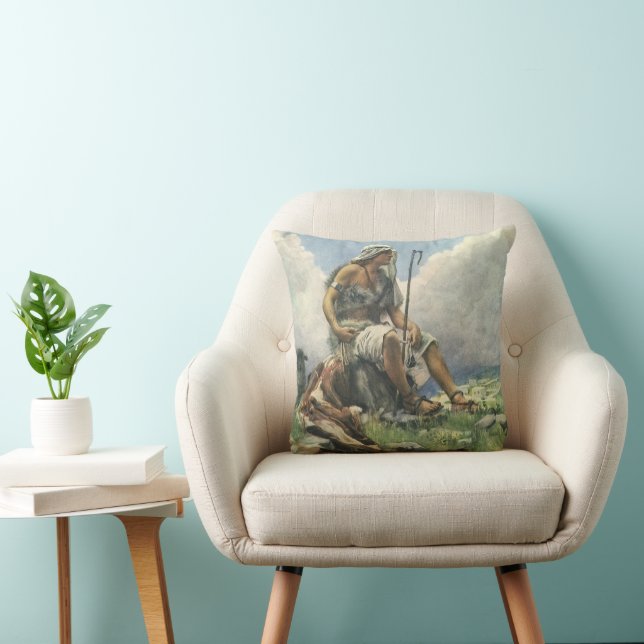 David the Shepherd by Copping, Vintage Religion Cushion (Chair)