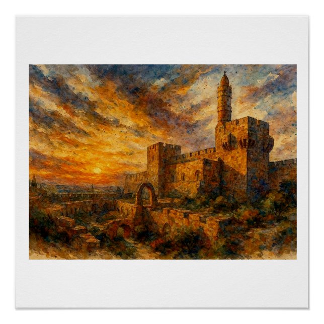 David Tower At Sunset,  Poster (Front)