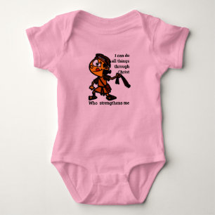 David With Slingshot Bible Story Hero Character  B Baby Bodysuit