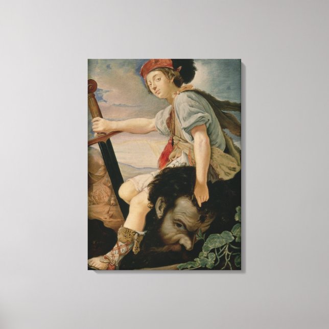 David with the Head of Goliath Canvas Print (Front)