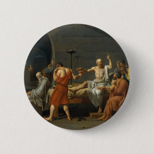 David's Death of Socrates 6 Cm Round Badge