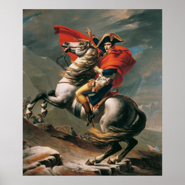 David's Napoleon Crossing the Alps Poster (Front)