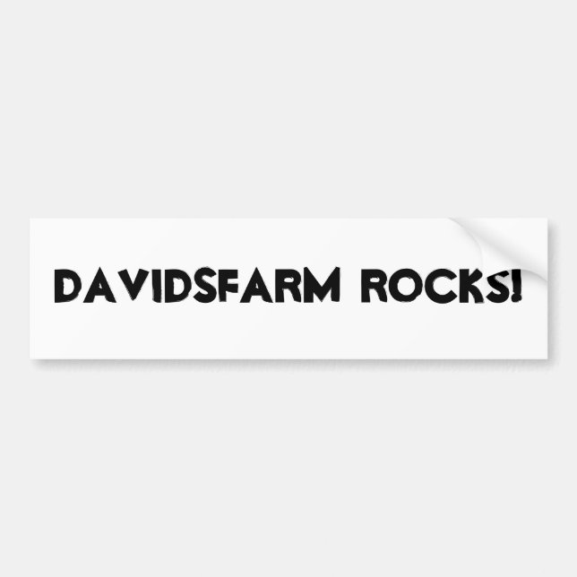 DAVIDSFARM ROCKS! Bumper Sticker (Front)