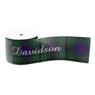 Davidson clan Plaid Scottish tartan Grosgrain Ribbon