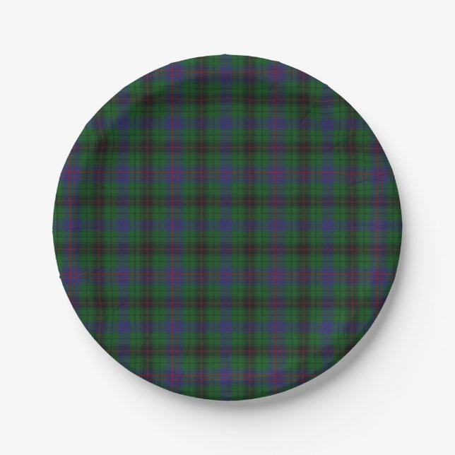 Davidson Clan Tartan Plaid Paper Plate (Front)
