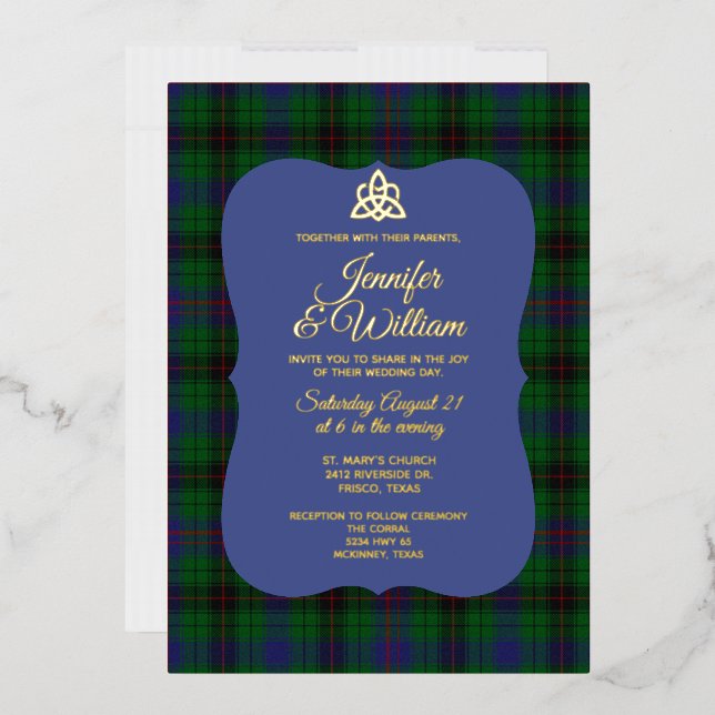 Davidson Clan Tartan Plaid Wedding  (Envelope)