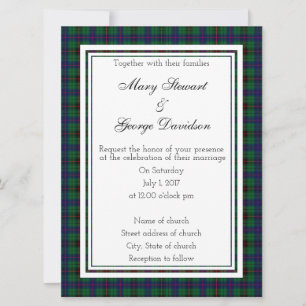 Davidson Scottish Wedding Invitation